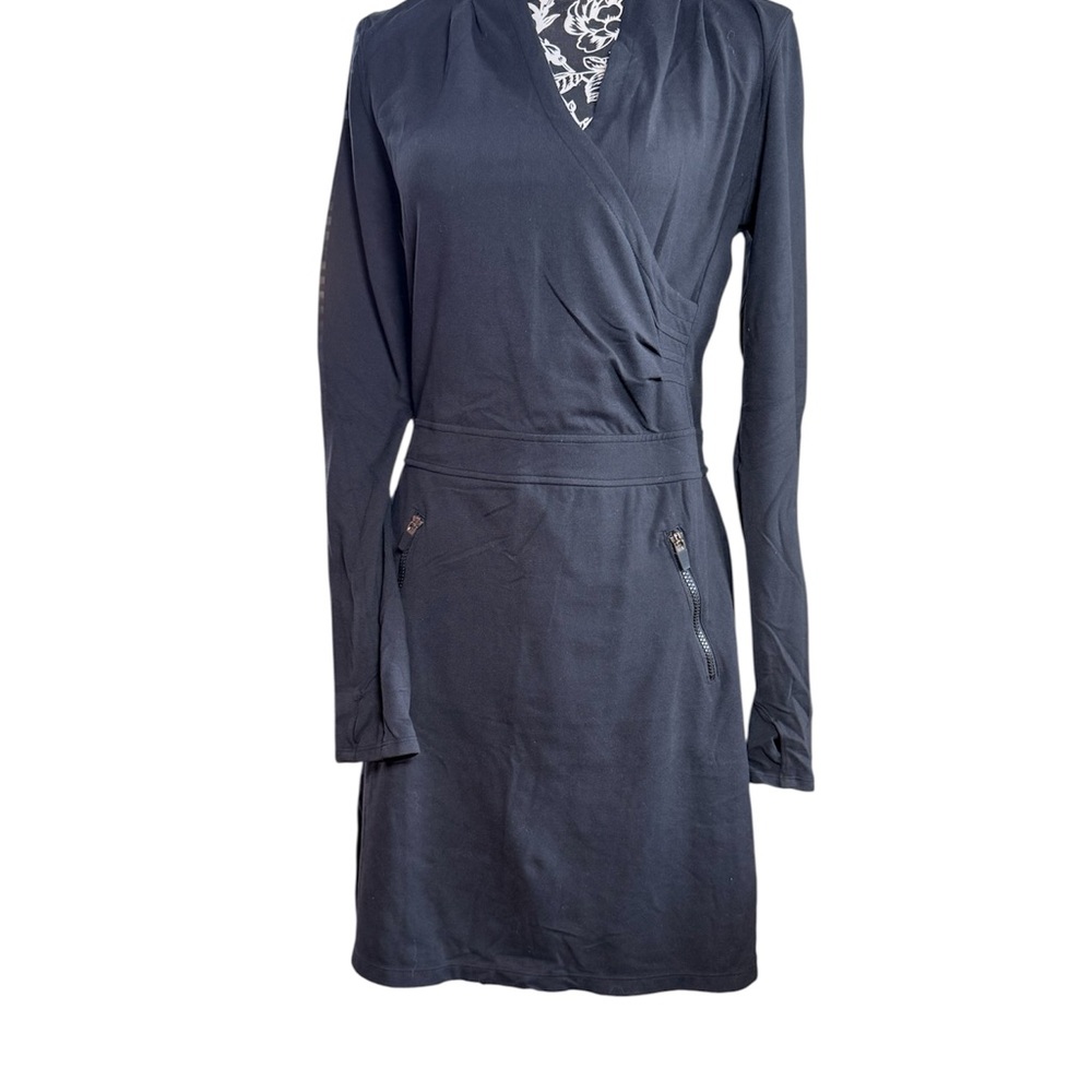 Athleta Charcoal Long Sleeve Dress M